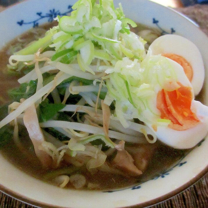 半分しらたき野菜のあんかけラーメン